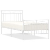 vidaXL Bedframe Metaal Wit 90x200 cm - 55% Korting!