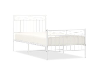 vidaXL Bedframe Metaal Wit 90x200 cm - 55% Korting!