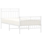 vidaXL Bedframe Metaal Wit 90x200 cm - 55% Korting!
