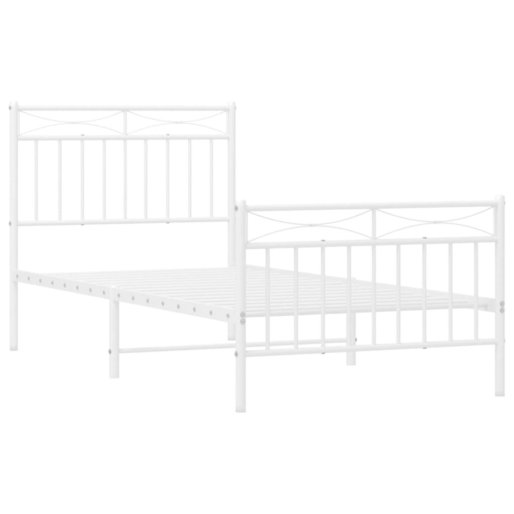 vidaXL Bedframe Metaal Wit 90x200 cm - 55% Korting!