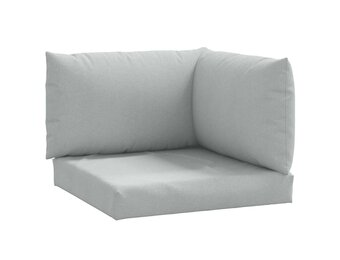 vidaXL Palletkussens (3-delig) - Gemêleerd Lichtgrijs - 40% Korting!