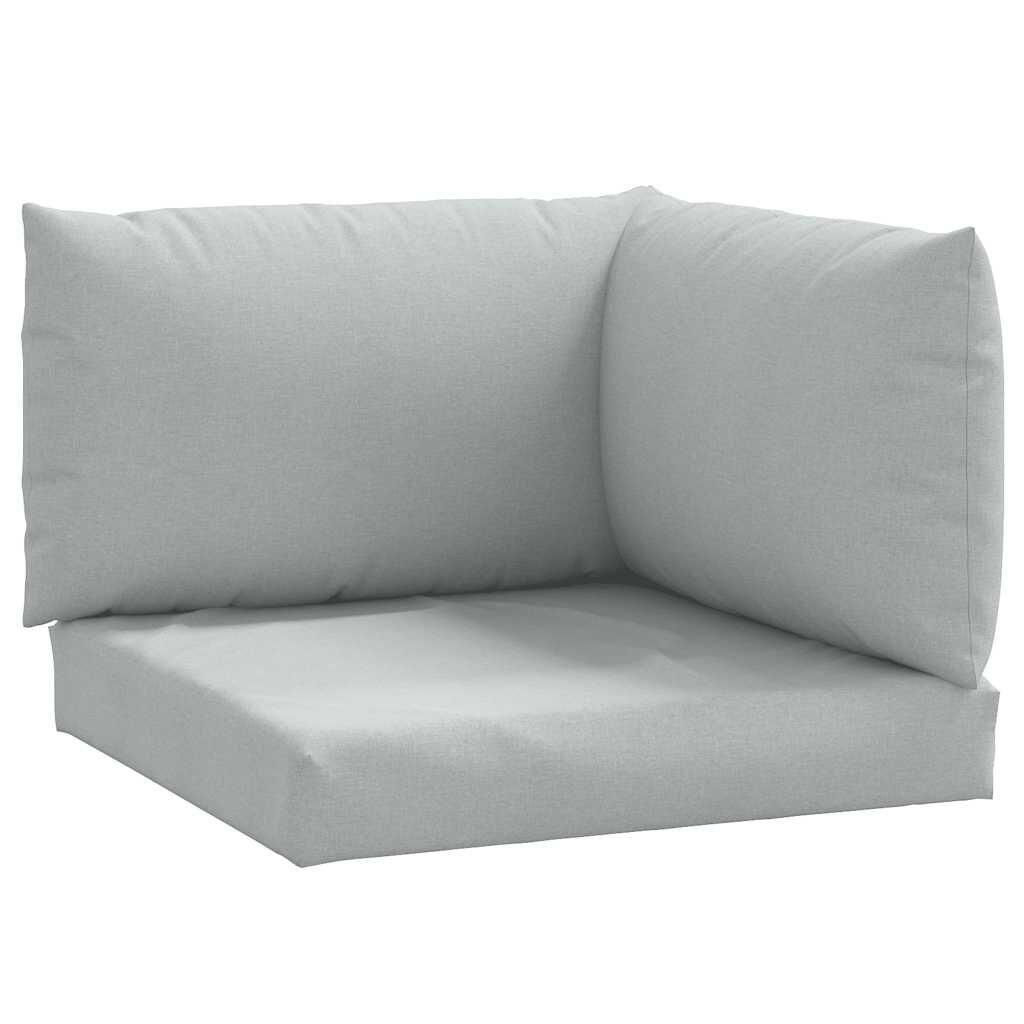 vidaXL Palletkussens (3-delig) - Gemêleerd Lichtgrijs - 40% Korting!