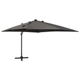 vidaXL Zweefparasol 300cm Antraciet met LED - 70% Korting!
