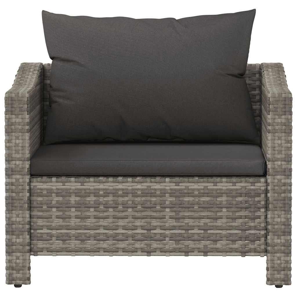 vidaXL Tuinstoel Poly Rattan Grijs - 88% Korting!