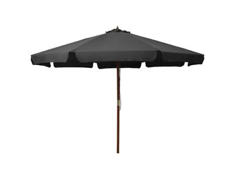 vidaXL Parasol Antraciet 330 cm Houten Paal - Nu 68% Korting!