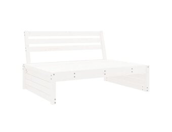 vidaXL Tuinmiddenbank Grenenhout Wit - 68% Korting