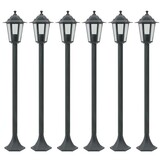 VidaXL Tuinpaalverlichting 6-delig 110cm Aluminium - 65% Korting!