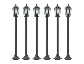 VidaXL Tuinpaalverlichting 6-delig 110cm Aluminium - 65% Korting!