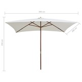 vidaXL Parasol 200x300cm Crèmewit - 56% Korting!