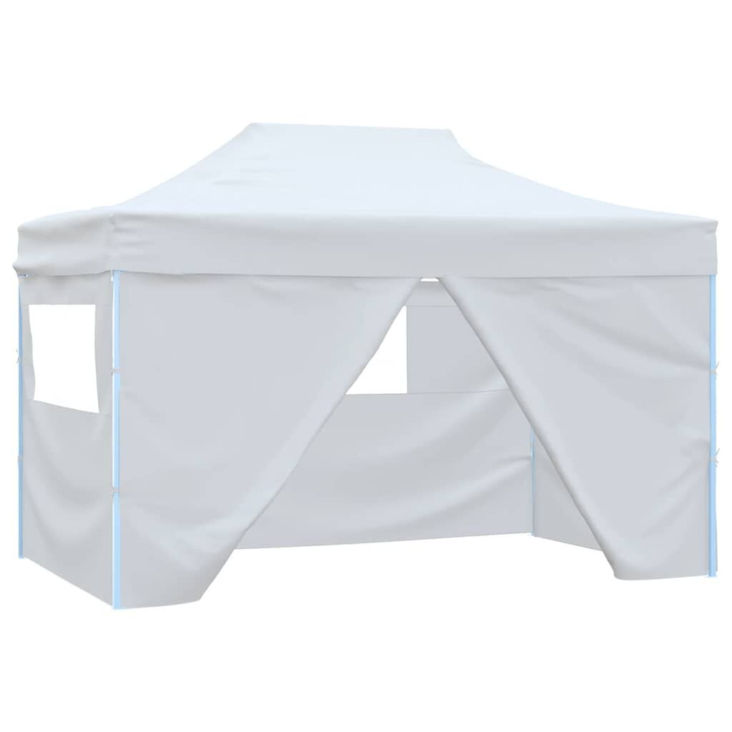 vidaXL Partytent Inklapbaar 3x4m Staal Wit - Nu 55% Korting!