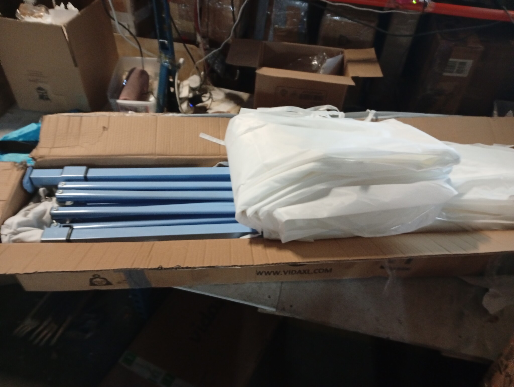 vidaXL Partytent Inklapbaar 3x4m Staal Wit - Nu 55% Korting!