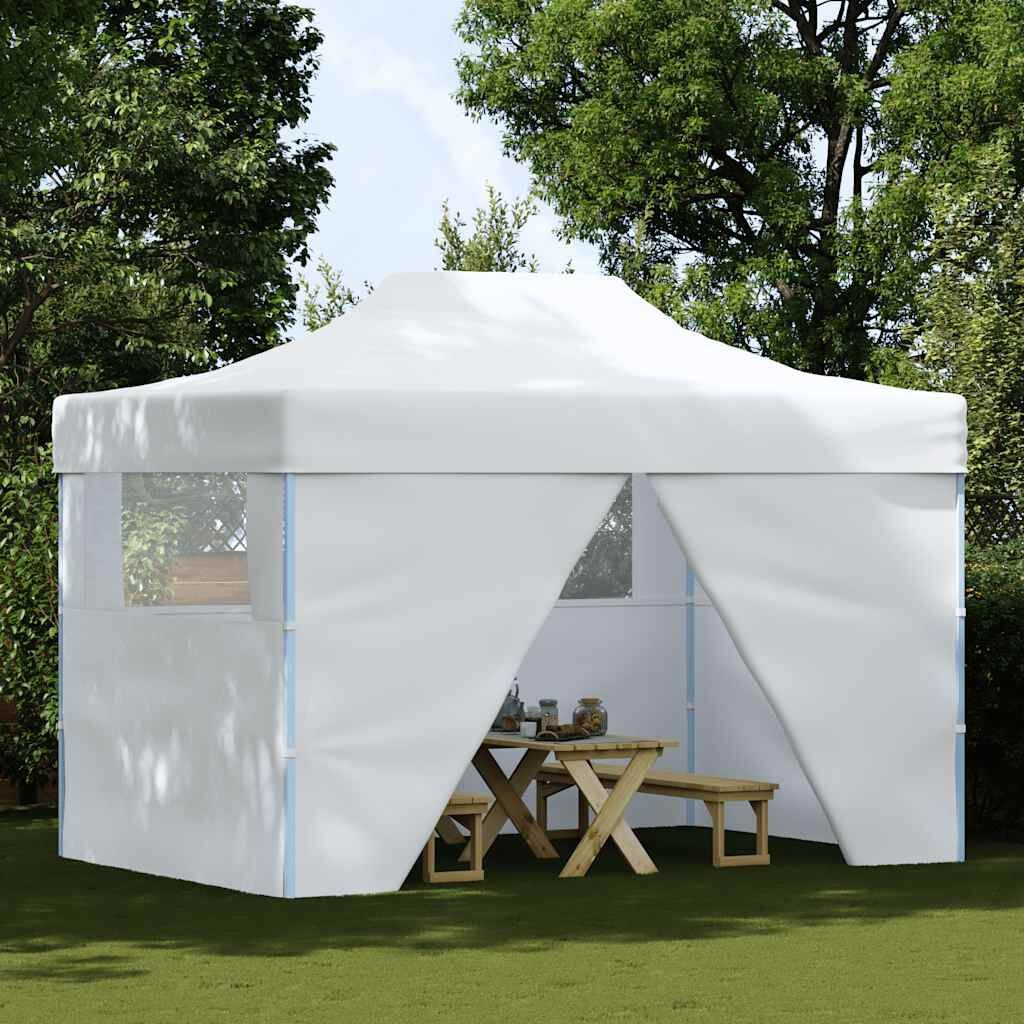 vidaXL Partytent Inklapbaar 3x4m Staal Wit - Nu 55% Korting!