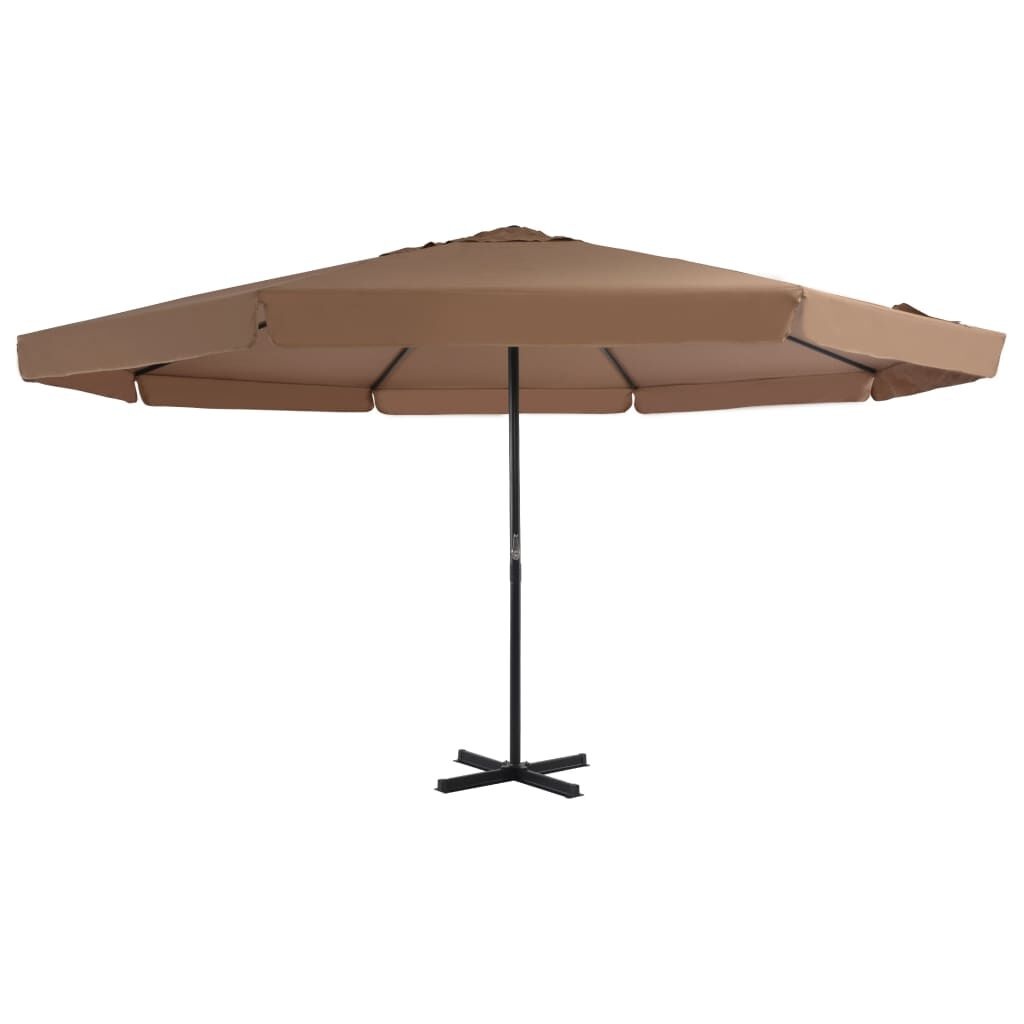 vidaXL Parasol 500cm Taupe - 55% Korting! Grote Schaduw Creëren