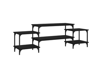 vidaXL TV-meubel Zwart Bewerkt Hout - 35% Korting