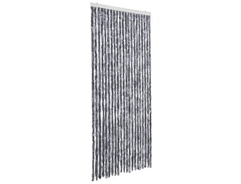 VidaXL Vliegengordijn 90x220cm Chenille Zilverkleurig - 61% Korting!