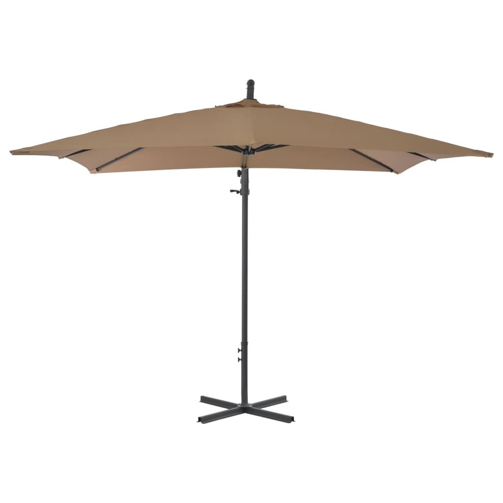 vidaXL Zweefparasol Taupe 250x250 cm - 70% Korting