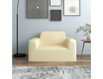 vidaXL Bankhoes Crème (100% Polyester) - 65% Korting!