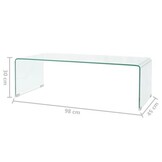 vidaXL Salontafel Gehard Glas - 98x45x30 cm - 40% Korting!