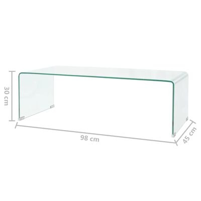 vidaXL Salontafel Gehard Glas - 98x45x30 cm - 40% Korting!