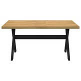 vidaXL Eettafel NOAIN X-vormige poten 160x90x75 cm massief hout