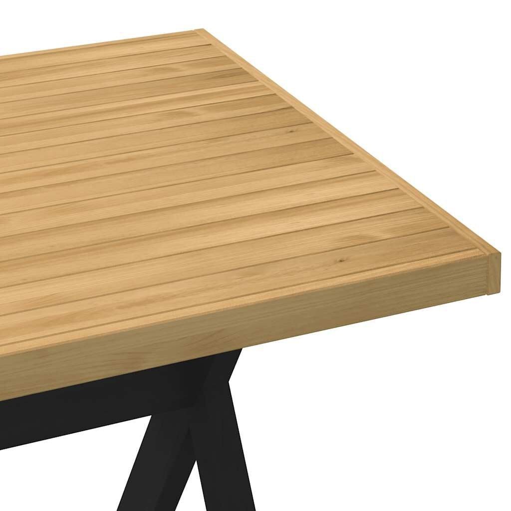 vidaXL Eettafel NOAIN X-vormige poten 160x90x75 cm massief hout