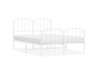 vidaXL Bedframe Metaal Wit 140x190 cm | Nu met 40% Korting!