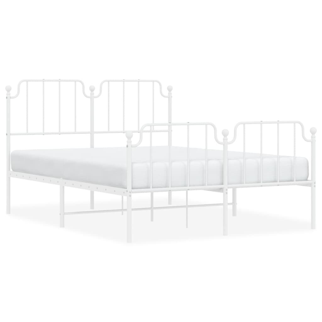 vidaXL Bedframe Metaal Wit 140x190 cm | Nu met 40% Korting!