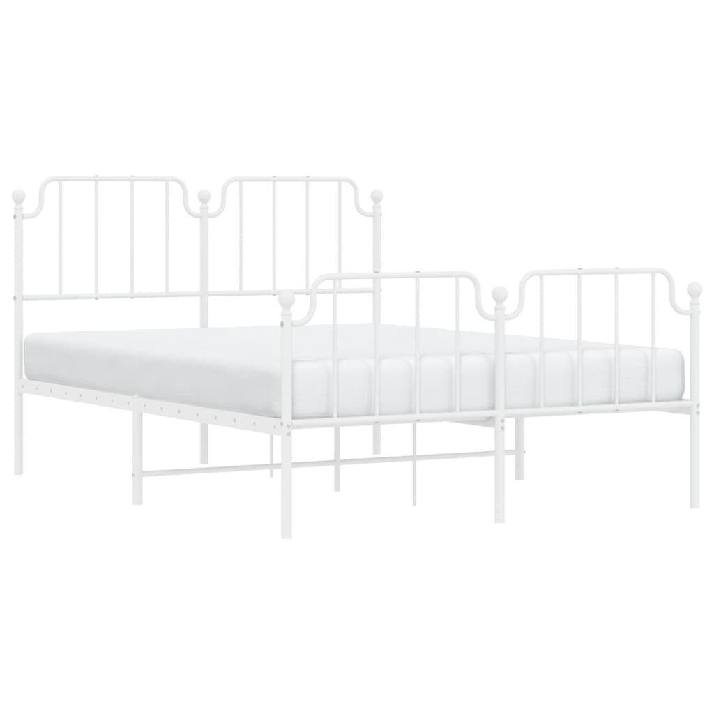 vidaXL Bedframe Metaal Wit 140x190 cm | Nu met 40% Korting!