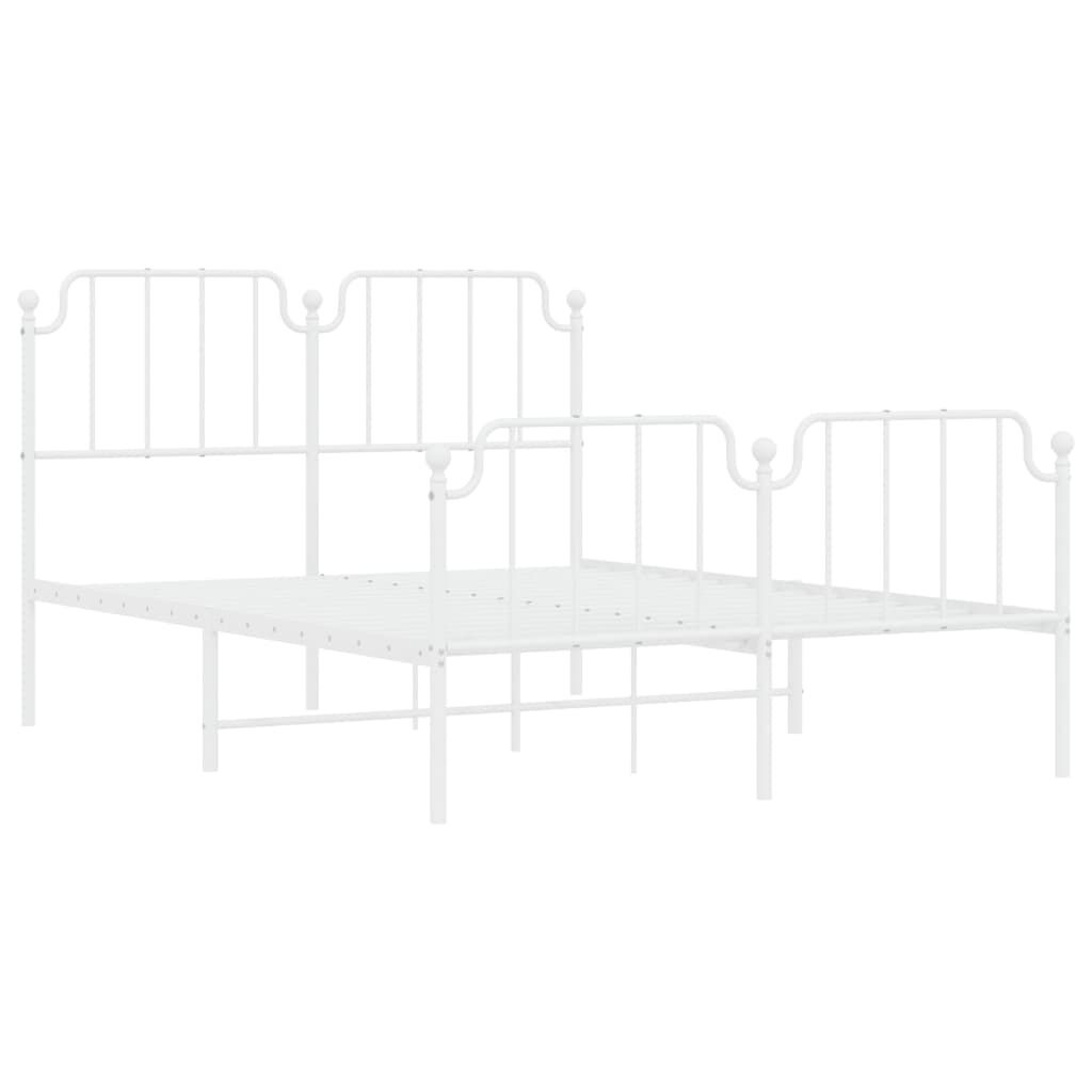 vidaXL Bedframe Metaal Wit 140x190 cm | Nu met 40% Korting!