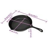 vidaXL Gietijzeren Koekenpan 30 cm - 35% Korting