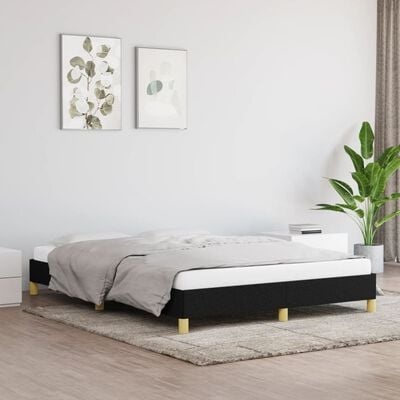 vidaXL Bedframe Zwart 140x200cm - 60% Korting!