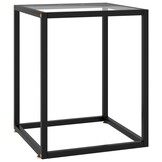 vidaXL Salontafel met Glas | 40x40x50 cm Zwart | -40%