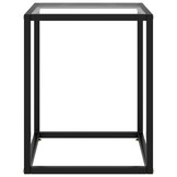 vidaXL Salontafel met Glas | 40x40x50 cm Zwart | -40%
