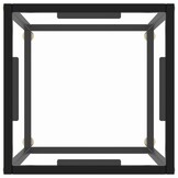 vidaXL Salontafel met Glas | 40x40x50 cm Zwart | -40%