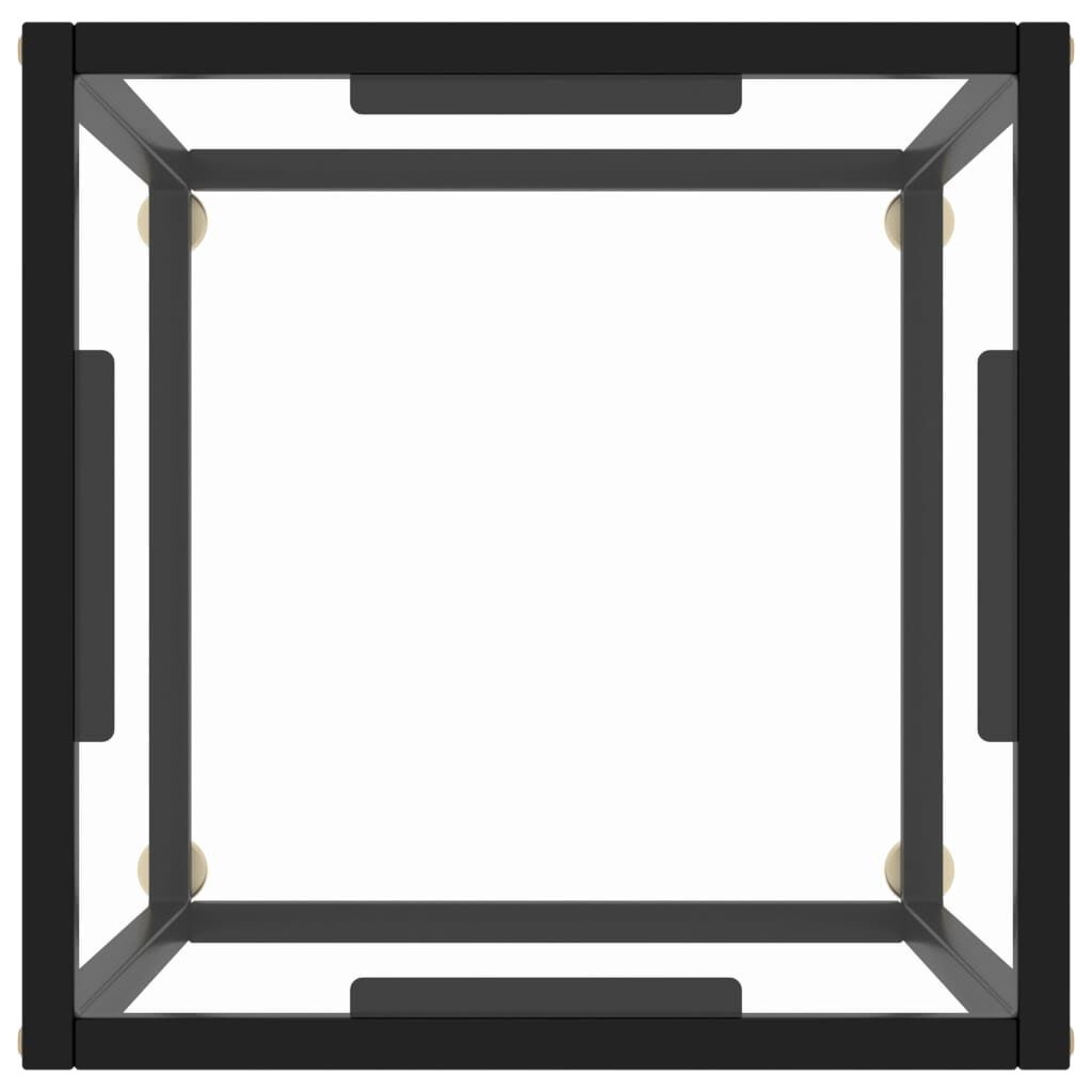 vidaXL Salontafel met Glas | 40x40x50 cm Zwart | -40%