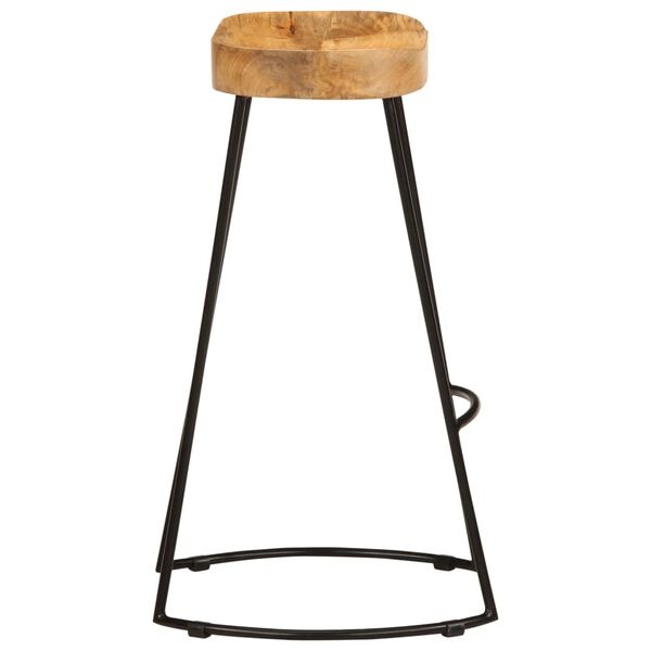 vidaXL Barkrukken 2 st. Massief Mangohout - 40% Korting