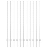 vidaXL Hekpalen (22 stuks) Zilver 160cm - 87% Korting!