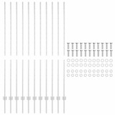 vidaXL Hekpalen (22 stuks) Zilver 160cm - 87% Korting!