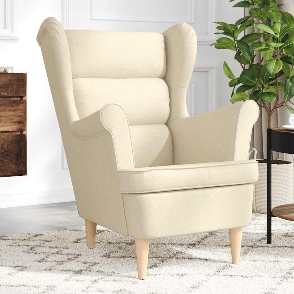 vidaXL Fauteuil Crème - Stof | 40% Korting