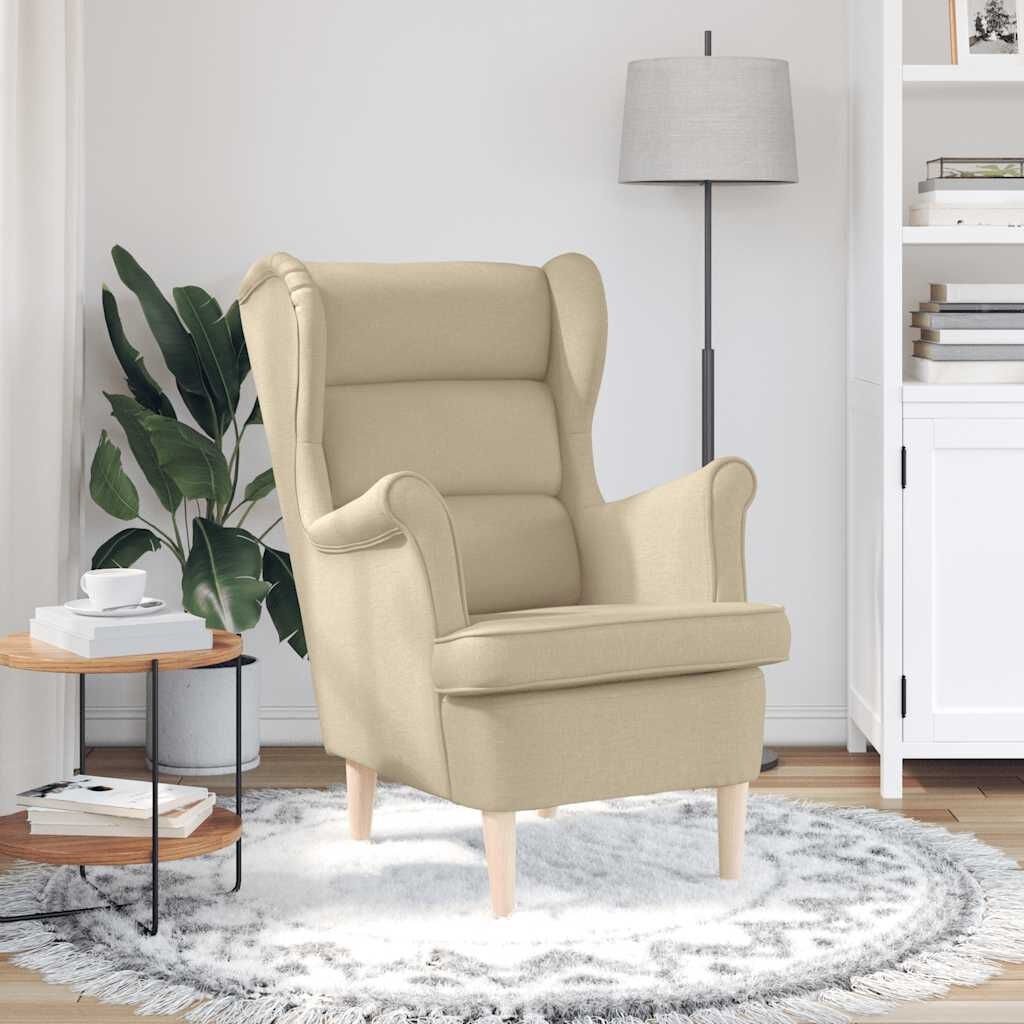 vidaXL Fauteuil Crème - Stof | 40% Korting