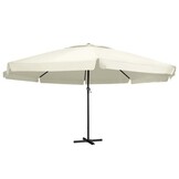 VidaXL Parasol Aluminium Paal 600cm Zandwit - 60% Korting!