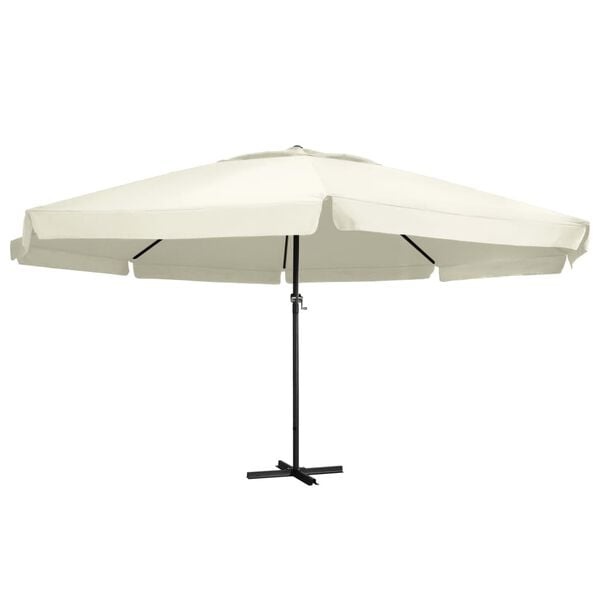 VidaXL Parasol Aluminium Paal 600cm Zandwit - 60% Korting!
