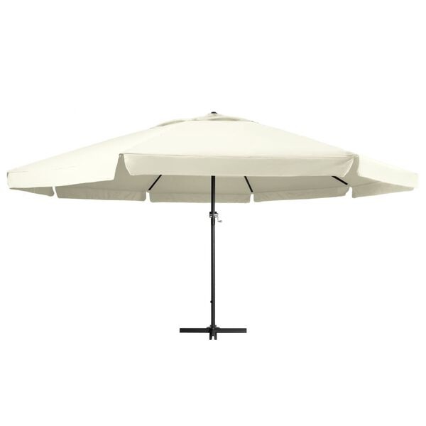 VidaXL Parasol Aluminium Paal 600cm Zandwit - 60% Korting!
