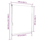 vidaXL Rolgordijn Buiten Crème 150x270 cm - 60% Korting!