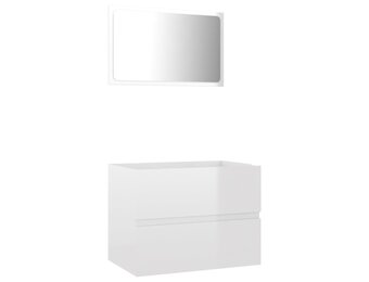 vidaXL Badkamermeubelset hoogglans wit - 67% Korting!