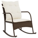 vidaXL Tuinschommelstoel Poly Rattan Bruin - 40% Korting!