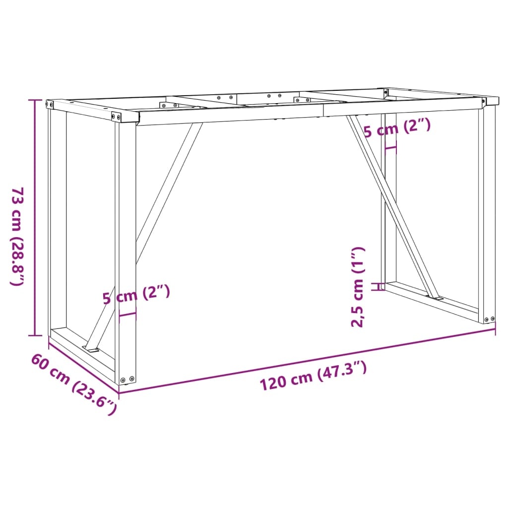 vidaXL O-frame Eettafelpoten Gietijzer (46% Korting)