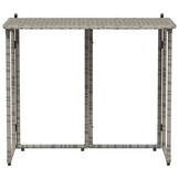 vidaXL Tuintafel Inklapbaar (90x51x75cm) Poly Rattan Grijs - 65% Korting