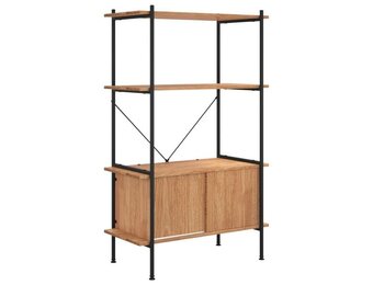 vidaXL Opbergrek 4-laags met Kast | 80x40x130 cm | Staal & Hout | 59% Korting