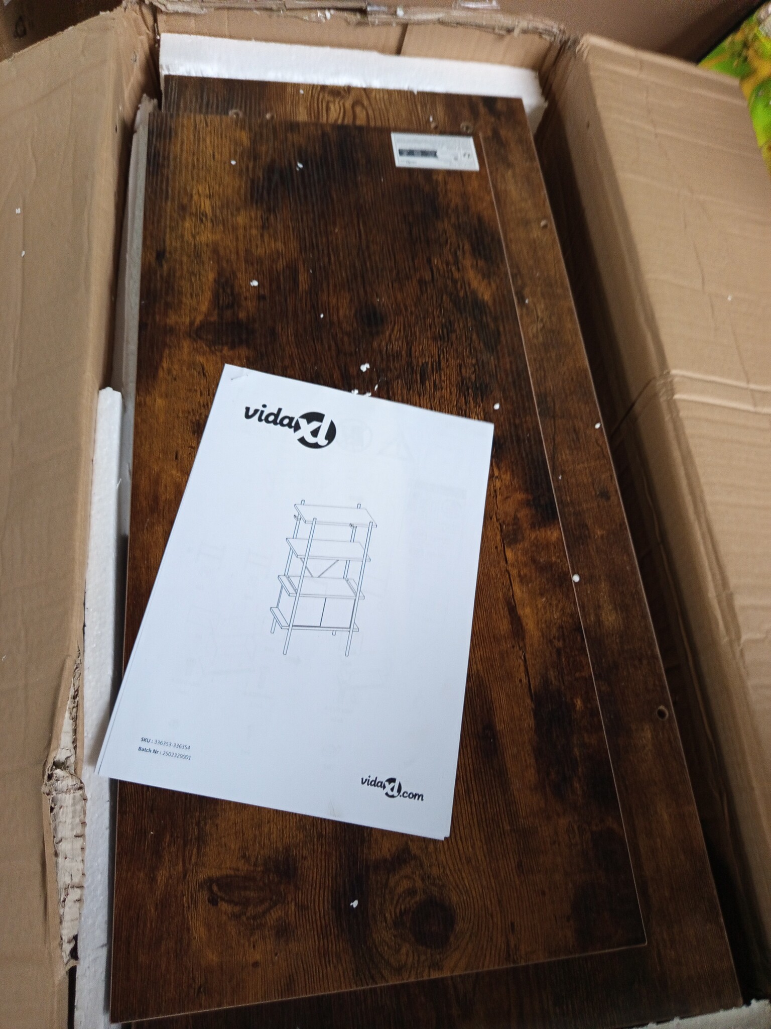 vidaXL Opbergrek 4-laags met Kast | 80x40x130 cm | Staal & Hout | 59% Korting